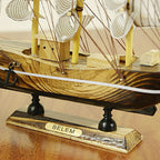 24CM Wooden Sailboat Model Nautical Decoration Theme Gift Home Office