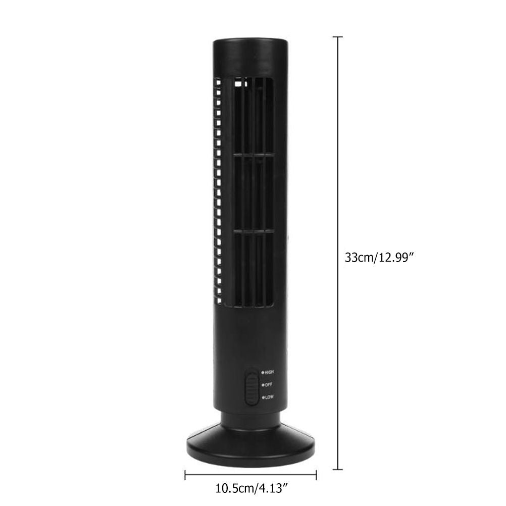Portable Air Cooler Vertical Bladeless Fan USB Desktop Air Conditioner Fan Mini Cooling Tower Fan for Home Office