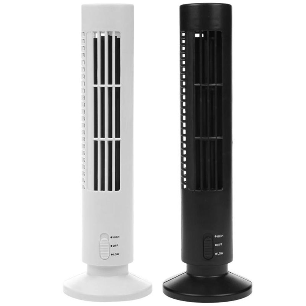 Portable Air Cooler Vertical Bladeless Fan USB Desktop Air Conditioner Fan Mini Cooling Tower Fan for Home Office