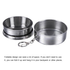 240ml Portable Retractable Water Cup Stainless Steel Wine Folding Cup Mini Glass Telescopic Folded Mug