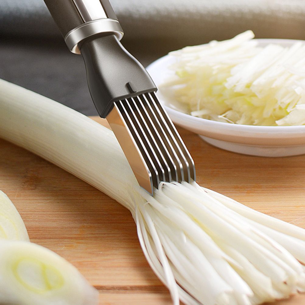 Manual Food Chopper Stainless Steel Scallion Cutter Durable Convenient Kitchen Gadget Tool