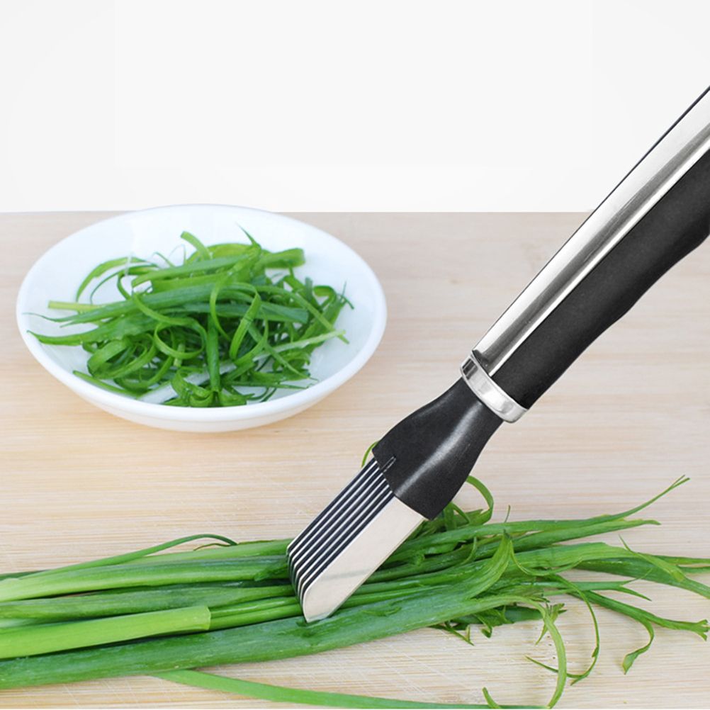 Manual Food Chopper Stainless Steel Scallion Cutter Durable Convenient Kitchen Gadget Tool