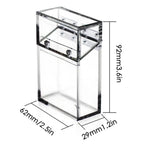 Acrylic Transparent Cigarette Case Thick Portable Lighter Package Storage Box Cigarette Case