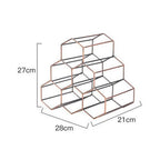 Tabletop Wine Rack 6 Bottle Wine Holder Modern Metal Wine Rack Desktop Wine Bottle Holder