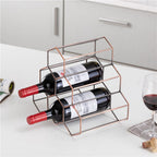 Tabletop Wine Rack 6 Bottle Wine Holder Modern Metal Wine Rack Desktop Wine Bottle Holder