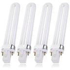1/4Pcs 9W Nail Art UV Lamp Electronic Nail Dryer UV Bulb U Shaped UV Light