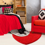 Red Heart Shape Rug Valentine Decorative Mat Durable Area Rug Pad Home Doormats for Bathroom Door Bedroom