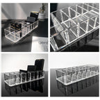 8 Slots Cosmetic Organizer Powder Storage Box Household Women Makeup Tool Case Cosmetic Storage Container