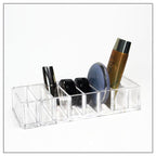 8 Slots Cosmetic Organizer Powder Storage Box Household Women Makeup Tool Case Cosmetic Storage Container