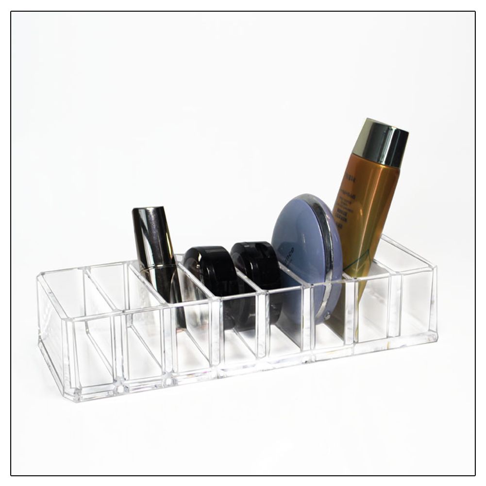 8 Slots Cosmetic Organizer Powder Storage Box Household Women Makeup Tool Case Cosmetic Storage Container