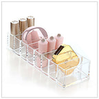 8 Slots Cosmetic Organizer Powder Storage Box Household Women Makeup Tool Case Cosmetic Storage Container