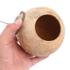 1PC Natural Coconut Shell Bird Nest Pet Bird Feeder Toy with 6cm Hole