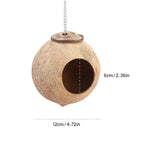 1PC Natural Coconut Shell Bird Nest Pet Bird Feeder Toy with 6cm Hole