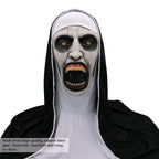 Halloween Nun Horror Mask Cosplay Scary Latex Masks With Headscarf Full Face Helmet Halloween Party Props