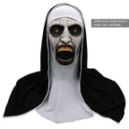 Halloween Nun Horror Mask Cosplay Scary Latex Masks With Headscarf Full Face Helmet Halloween Party Props