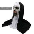 Halloween Nun Horror Mask Cosplay Scary Latex Masks With Headscarf Full Face Helmet Halloween Party Props