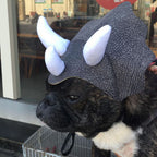 Pet Headwear Triceratops Pet Hat Funny Pet Clothes Dog Cat Dress Up Party Apparel Clothing Cosplay Cute Horn Headdress