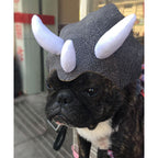 Pet Headwear Triceratops Pet Hat Funny Pet Clothes Dog Cat Dress Up Party Apparel Clothing Cosplay Cute Horn Headdress