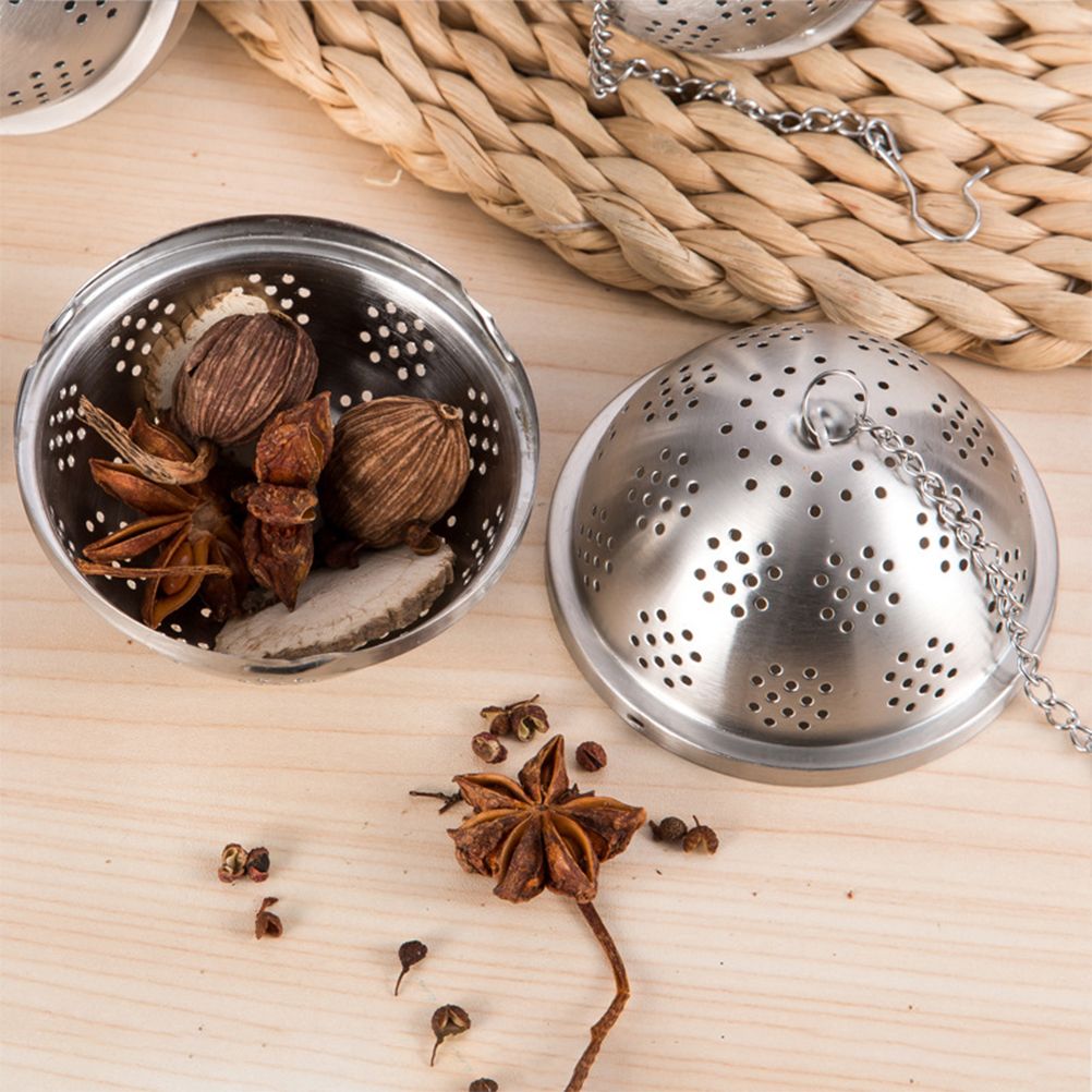 Stainless Steel Ball Tea Infuser Mesh Tea Filter Strainer with Hook for Loose Leaf Tea and Seasoning Spices