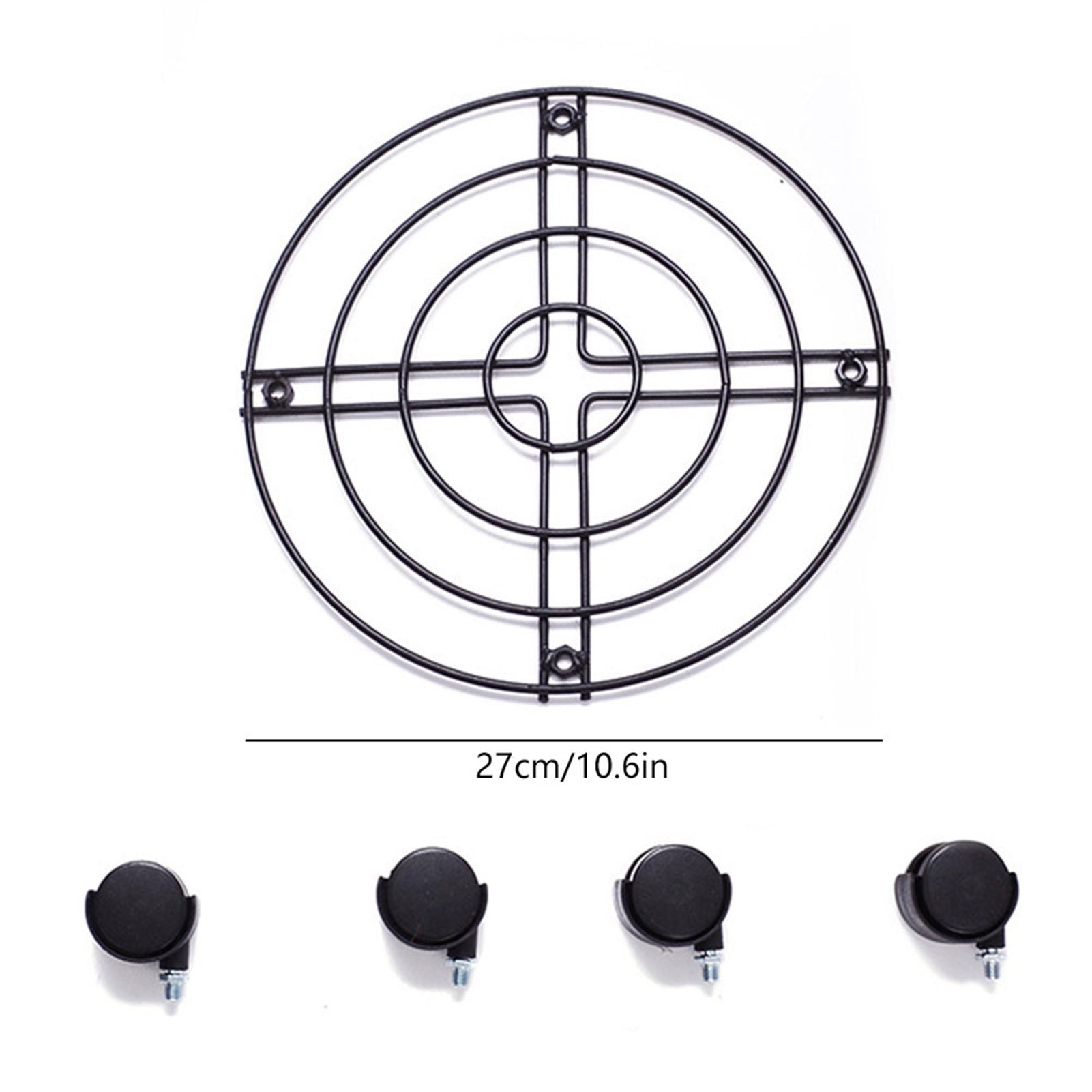 Heavy Duty Iron Potted Plant Stand With Wheels Round Flower Pot Rack for Indoor Outdoor