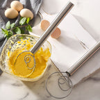 Stainless Steel Flour Coil Stirrer Flour Mixer Kitchen Blender Durable Lightweight Dough Whisk Flour Coil Mixer