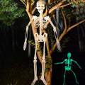 90cm Halloween Luminous Skeleton Hanging Flexible Joints Skeleton Outdoor Crazy Scary Hanging Props