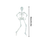90cm Halloween Luminous Skeleton Hanging Flexible Joints Skeleton Outdoor Crazy Scary Hanging Props