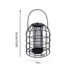 Iron Cage Bird Feeder Metal Bird Food Dispenser Hanging Feeding Column