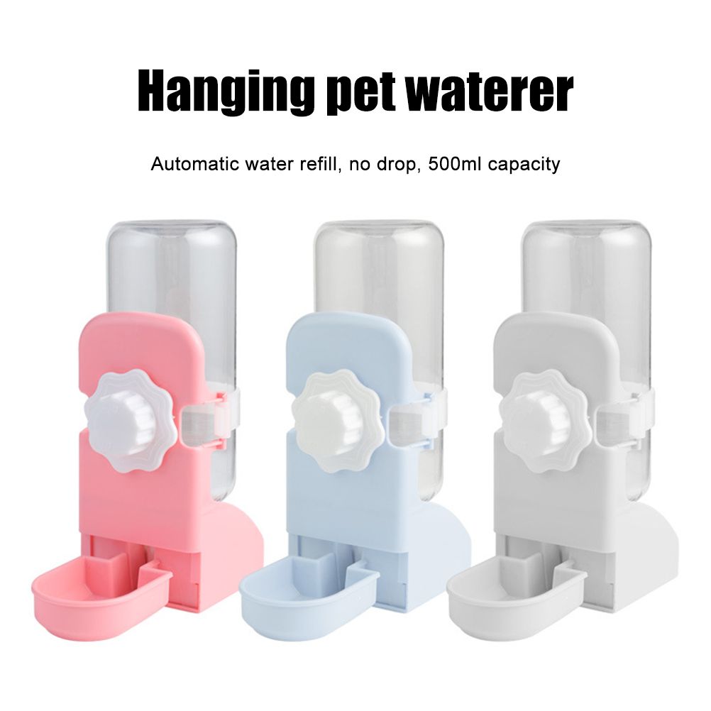 500ml Rabbit Water Feeder Pet Cage Suspended Water Dispenser Hanging Automatic Small Animal Water Bottle Bowl