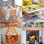 Maple Leaf Lace Table Runner Autumn Tablecloth Table Decoration for Thanksgiving Harvest Season