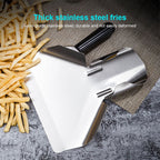 Popcorn Shovel Stainless Steel French Fry Scoop Popcorn Serving Scoop with Right Handle