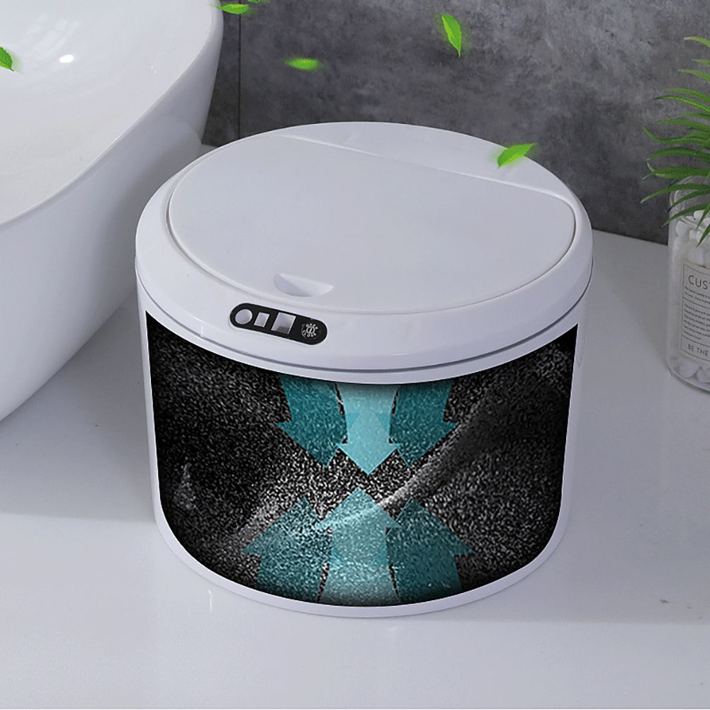 Desktop Sensor Trash Can Battery Operated Automatic Mini Waste Basket with Lid for Desk and Vehicle 3L
