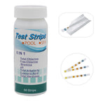 6 in 1 Water Test Strips Water Quality Testing Stripes in Pool Spas for Total Chlorine Free Chlorine Bromine Total Alkalinity Cyanuric Acid and Total Hardness