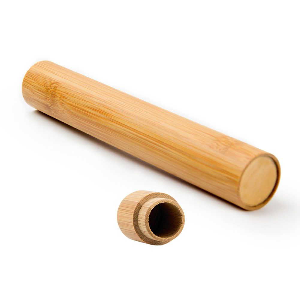 Bamboo Toothbrush Case Toothbrush Travel Container Natural Toothbrush Cartridge