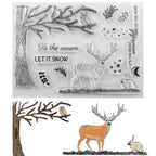 Christmas Clear Stamps Christmas DIY Silicone Clear Stamps Cute Stamps for Card Making Crafting Scrapbooking Album