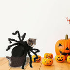 Pet Spider Costume Halloween Pet Spider Clothes Dog Cat Horror Simulation Plush Spiders Dress Up Costume