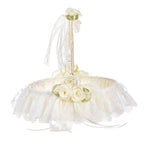 Wedding Flower Basket Wedding Flower Girl Basket Hand Woven Lace Wedding Basket