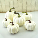 6PCS Different Sizes Fake Pumpkins Foam Pumpkins Toy for Halloween Decoration