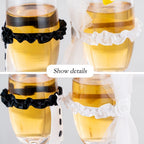 8Pcs/4Set Wedding Wine Cups Decoration Marriage Bride And Groom Champagne Glasses Cup Party New Year Ornaments