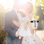 8Pcs/4Set Wedding Wine Cups Decoration Marriage Bride And Groom Champagne Glasses Cup Party New Year Ornaments