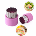 9Pcs Fruit Vegetable Cutter Molds Cartoon Cutter Mold Flowers Cake Biscuit Cutting Shape Tools Fondant Pastry Moulds