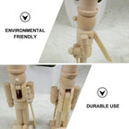 6pcs 12cm Christmas Nutcracker Ornament Set Wooden Nutcracker Character Soldier Toy Wooden Doll Figurine Painting Toy
