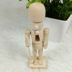6pcs 12cm Christmas Nutcracker Ornament Set Wooden Nutcracker Character Soldier Toy Wooden Doll Figurine Painting Toy