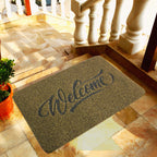 Welcome Doormat Polyester Fiber Welcome Mat Outdoor Rug Non Slip Entryway Indoor Outdoors Mats