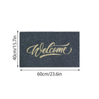 Welcome Doormat Polyester Fiber Welcome Mat Outdoor Rug Non Slip Entryway Indoor Outdoors Mats