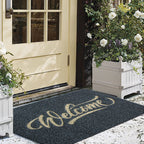 Welcome Doormat Polyester Fiber Welcome Mat Outdoor Rug Non Slip Entryway Indoor Outdoors Mats