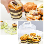 Cake Carrier Cover Cake Stand with Lid Dessert Serving Platter with Handle Cupcake Holder Pies Display with Base