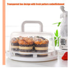 Cake Carrier Cover Cake Stand with Lid Dessert Serving Platter with Handle Cupcake Holder Pies Display with Base