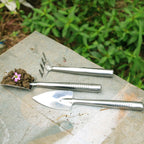 Garden Trowel Set 3PCS Mini Stainless Steel Trowel Weed Fork and Transplant Trowel Hand Tool Set for Gardener
