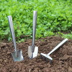 Garden Trowel Set 3PCS Mini Stainless Steel Trowel Weed Fork and Transplant Trowel Hand Tool Set for Gardener